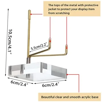 Hipiwe Adjustable Acrylic Display Stand for Collectibles