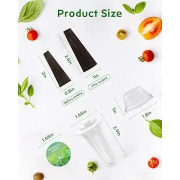 GardenCube 160pcs Hydroponic Pods Kit: Grow Anything Kit with 40 Grow Sponges, 40 Grow Baskets, 40 Grow Domes, 40 Pod Labels - Compatible with Hydroponics Supplies from All Brands