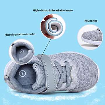 Stylish COODO Toddler Shoes for Boys and Girls Sneakers