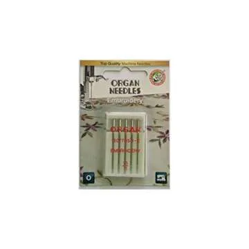 Organ Brother 5-Piece 75/11 Embroidery Sewing Machine Needles