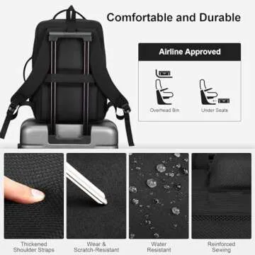 HOMIEE Travel Backpack Carry On Bag Flight Approved
