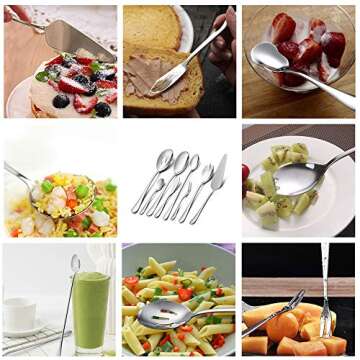 LIANYU 68-Piece Stainless Steel Flatware Set Service for 12