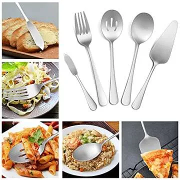 LIANYU 68-Piece Stainless Steel Flatware Set Service for 12