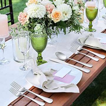 LIANYU 68-Piece Stainless Steel Flatware Set Service for 12