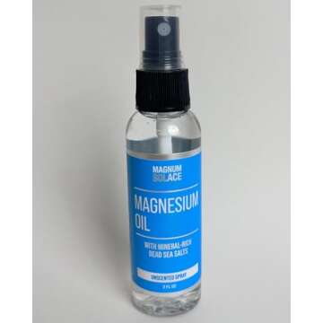 Magnesium Oil Spray - 100% Natural Magnesium Spray – Made with Dead Sea Salt, Stronger Than Magnesium Lotion and Magnesium Cream