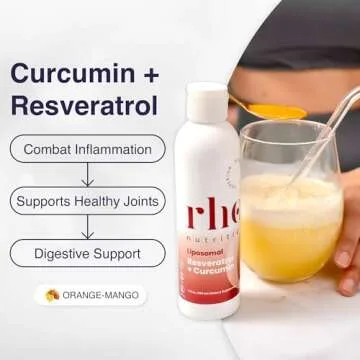 Rho Nutrition - Cellular Longevity Essentials Bundle – Ultra High Absorption Liquid Liposomal Supplements for Healthy Aging & Cellular Support - NAD+, Curcumin + Resveratrol, & Glutathione (3 Pack)