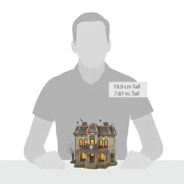 Department 56 Elvira Mistress of The Dark Village Elvira's House Lit Building, 7.87 Inch, Multicolor