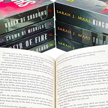 Throne Of Glass Series Collection 8 Books Set By Sarah J. Maas NEW COVER (Crown of Midnight, Heir of Fire, Queen of Shadows, Empire of Storms, Tower of Dawn, Kingdom of Ash & MORE!)