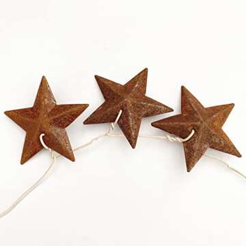 100 Rusted Tin Miniature Barn Stars for Crafts and Decor