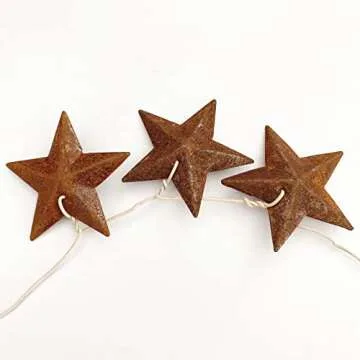100 Rusted Tin Miniature Barn Stars for Crafts and Decor