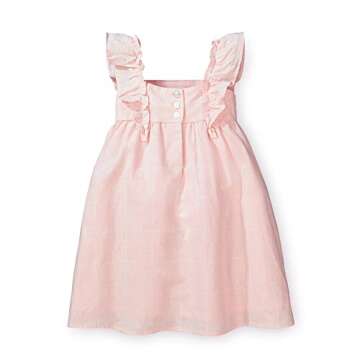 Hope & Henry Girls' Flutter Sleeve Sun Dress