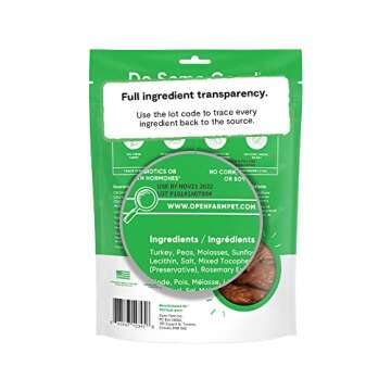 Open Farm Dehydrated Turkey Dog Treats 4.5 Ounces