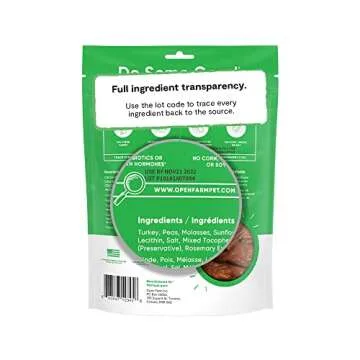 Open Farm Dehydrated Turkey Dog Treats 4.5 Ounces