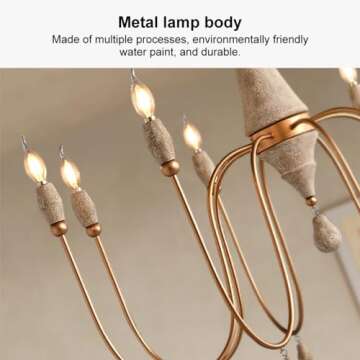 LOVEDIMA 38.2" French Country Chandelier Elegant Light