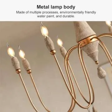 LOVEDIMA 38.2" French Country Chandelier Elegant Light