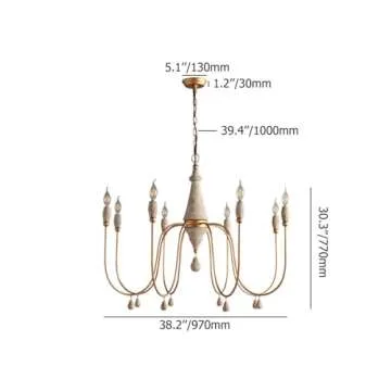 LOVEDIMA 38.2" French Country Chandelier Elegant Light