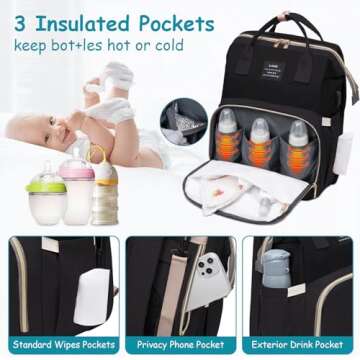 Versatile AFDLLDQM Diaper Bag Backpack for Parents