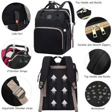 Versatile AFDLLDQM Diaper Bag Backpack for Parents