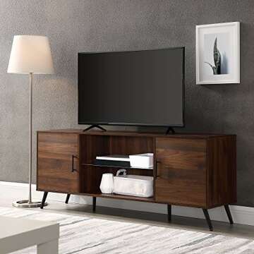 Elegant Walker Edison Saxon TV Stand for 65-inch TVs