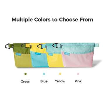 pack all Water-resistant Material Zipper Pouch, Mesh Zipper Bag for Storage, Travel, Office (Large, ...