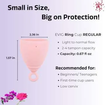 EVIG Menstrual Cups - Compact - Small - Flex - Reusable Menstrual Cups - Period Cup - Alternative for Tampon - Pad - Menstrual Discs - Leak-Free Period - Feminine Care - Feel Like a Diva.