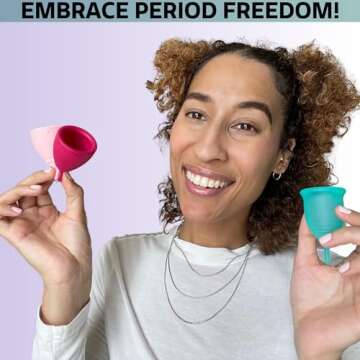 EVIG Menstrual Cups - Compact - Small - Flex - Reusable Menstrual Cups - Period Cup - Alternative for Tampon - Pad - Menstrual Discs - Leak-Free Period - Feminine Care - Feel Like a Diva.