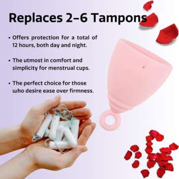 EVIG Menstrual Cups - Compact - Small - Flex - Reusable Menstrual Cups - Period Cup - Alternative for Tampon - Pad - Menstrual Discs - Leak-Free Period - Feminine Care - Feel Like a Diva.