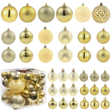 LANGXUN 36pcs Shatterproof Christmas Tree Decorations - Festive Indoor & Outdoor Decor