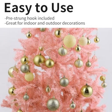 LANGXUN 36pc Colorful Shatterproof Christmas Ornaments