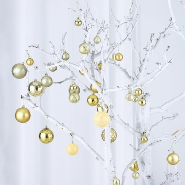 LANGXUN 36pc Colorful Shatterproof Christmas Ornaments