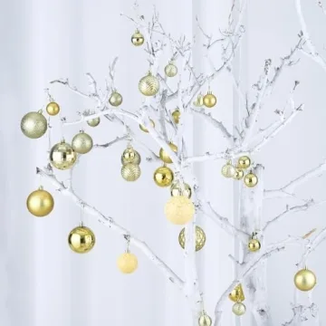 LANGXUN 36pc Colorful Shatterproof Christmas Ornaments