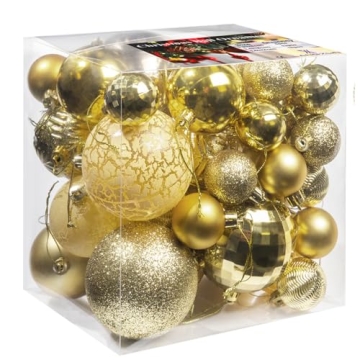 LANGXUN 36pc Colorful Shatterproof Christmas Ornaments