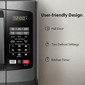 TOSHIBA EM925A5A-BS Microwave with 6 Menus & Eco Mode