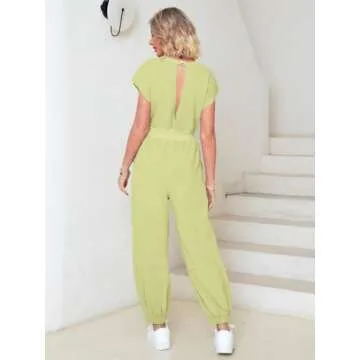 Glamaker Women's Casual Sleeveless One Piece Jumpsuit - Chic and Comfortable Summer Outfit