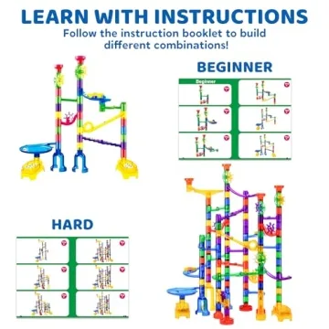 JOYIN 170Pcs Glowing Marble Run STEM Educational Building Toy