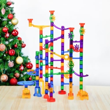 JOYIN 170Pcs Glowing Marble Run STEM Educational Building Toy