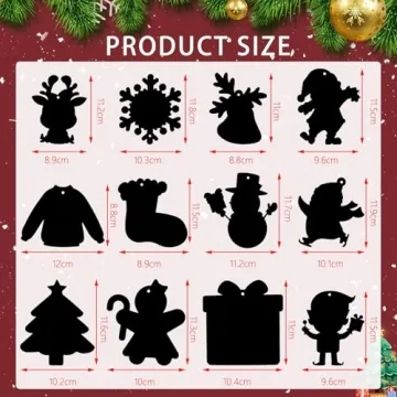 JULMELON Christmas Scratch Art Craft Kit for Kids