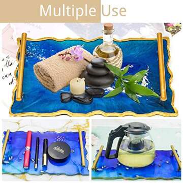 Versatile Silicone Resin Tray Mold for DIY Art Projects