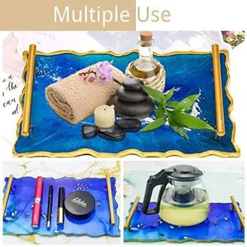 Versatile Silicone Resin Tray Mold for DIY Art Projects