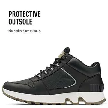 Sorel Men's Mac Hill Chukka WP Sneaker Boot — Black, Dark Moss — Waterproof Suede Leather Rain & Snow Boot — Size 9