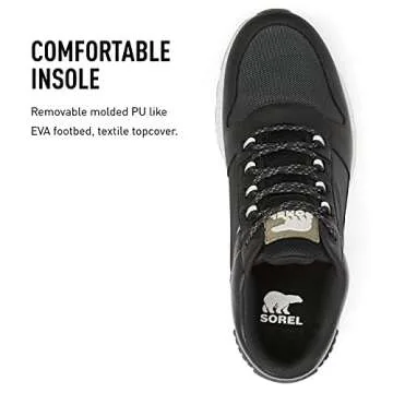 Sorel Men's Mac Hill Chukka WP Sneaker Boot — Black, Dark Moss — Waterproof Suede Leather Rain & Snow Boot — Size 9