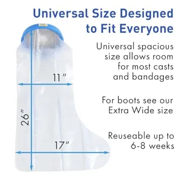 TKWC Waterproof Leg Cast Cover for Shower - Reliable & Comfortable