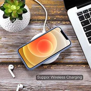 MZELQ Liquid Silicone Wallet Case for iPhone 12 (6.1 inch), Card Holder Camera Protection Cover for iPhone 12 + Screen Protector, Soft Slim Card Slot Case for iPhone 12 Phone Case -Lanvender Lavender