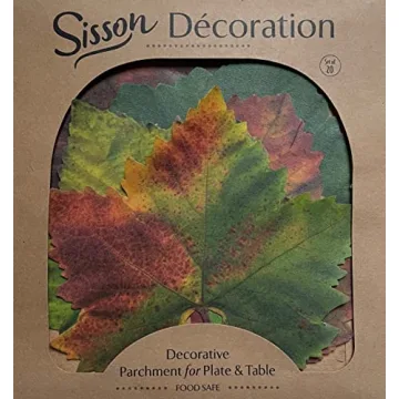Parchment Paper Leaves for Cheese & Charcuterie Boards - Sisson Distribution Leaves (Pack of 20) (Grape Variety). Made in USA with French Parchment Paper.