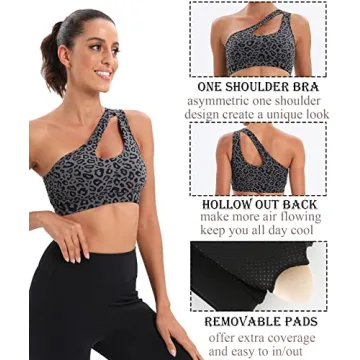 Stylish RUNNING GIRL One Shoulder Sports Bra for All Activities