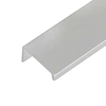 LC LICTOP 80mm/3.15" Silver Aluminum Home Kitchen Cabinets Drawers Collection Long Hole Centers Finger Edge Pull Tab Handle (6pcs)