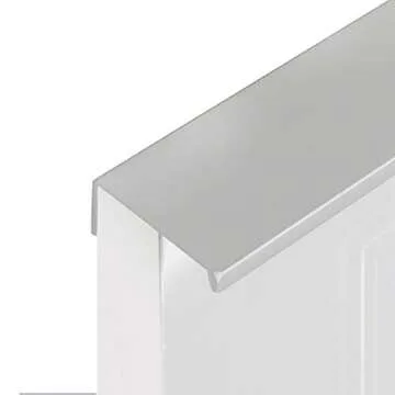 LC LICTOP 80mm/3.15" Silver Aluminum Home Kitchen Cabinets Drawers Collection Long Hole Centers Finger Edge Pull Tab Handle (6pcs)