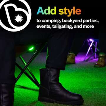 ChairBrightz Colorful LED Lights for Camping and Events