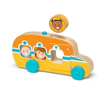 Melissa & Doug GO Tots Wooden Bus - Fun for Toddlers