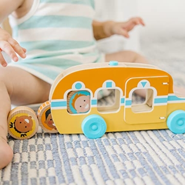 Melissa & Doug GO Tots Wooden Bus - Fun for Toddlers